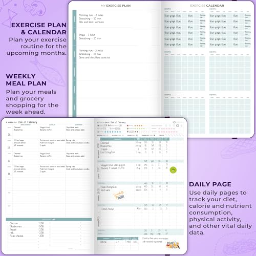 Journal de perte de poids et carnet alimentaire Clever Fox Pro pour suivi des calories