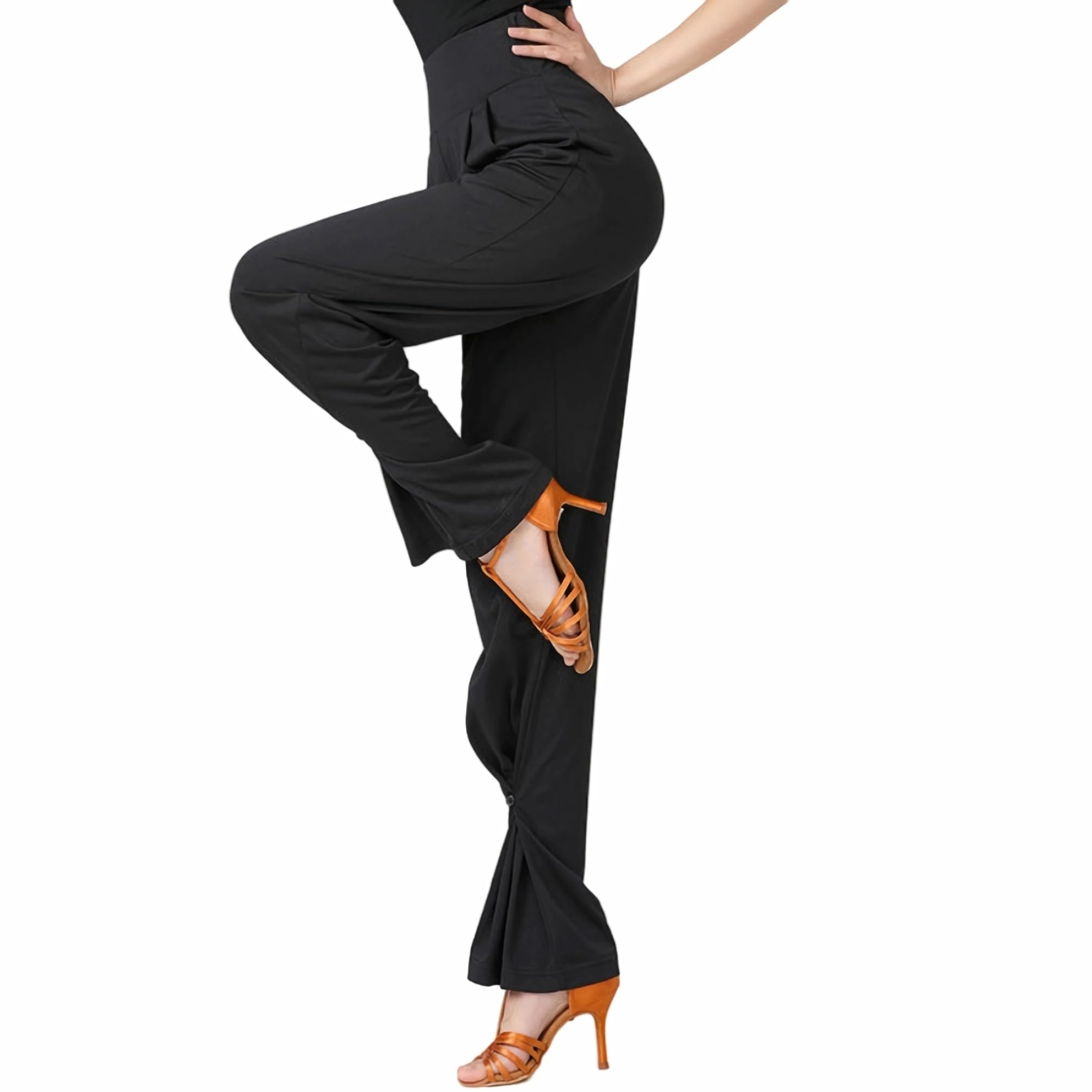 Dünne Latein-Tanzhose, Stretch, Persönlichkeit, kann Beine binden, Ballsaal, Tanz, lang, lockere Damenhose