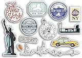 New York 78493 Lot d'autocollants en vinyle pour bagage ou ordinateur portable Format A5