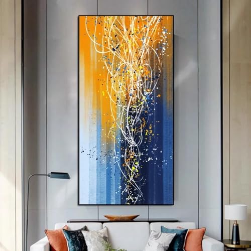 Affiche d'art colorée grand format pour illuminer la décoration du salon