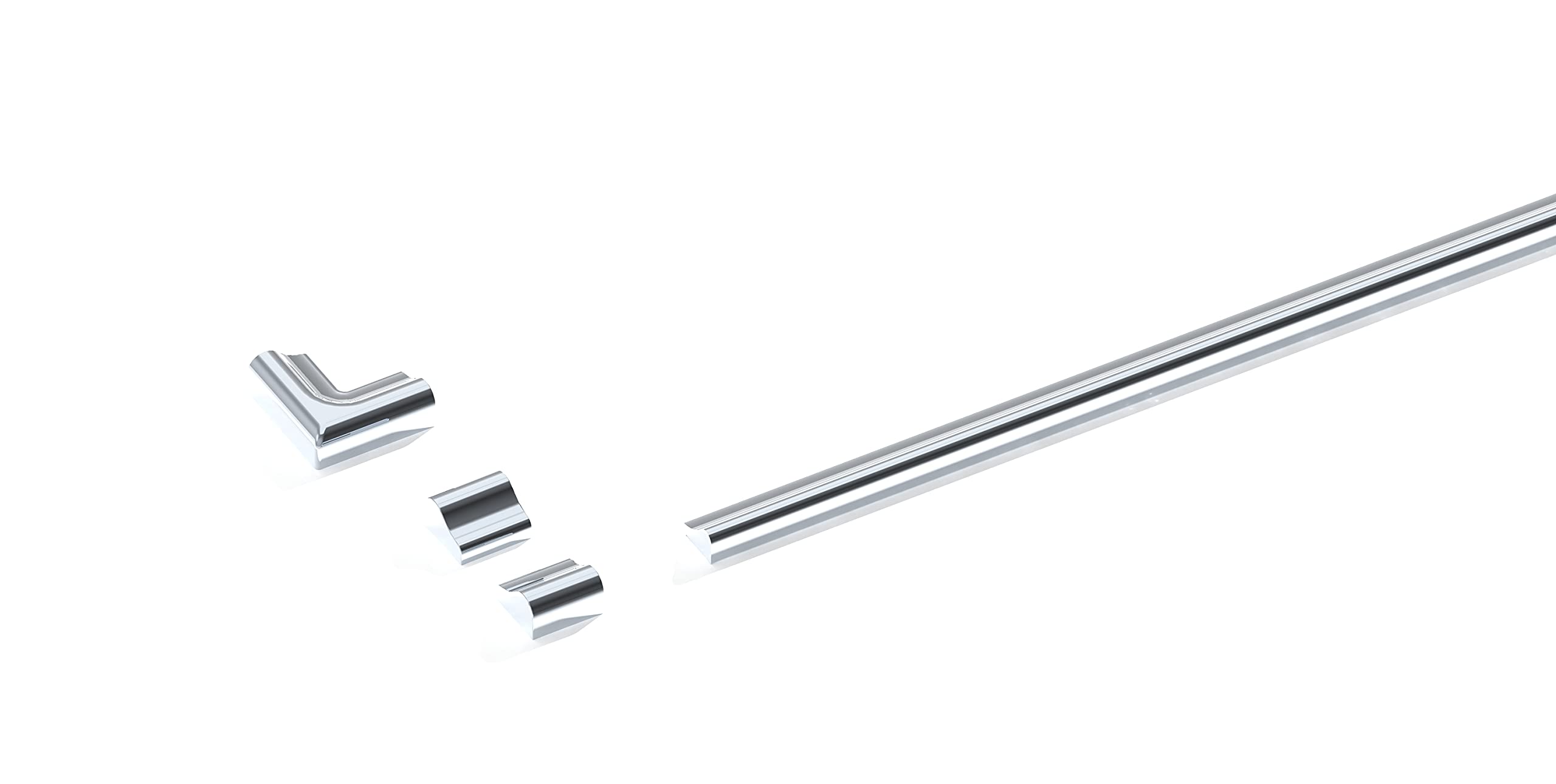 Lot de 2 barres de protection anti-fuite en aluminium pour douche de 95 cm