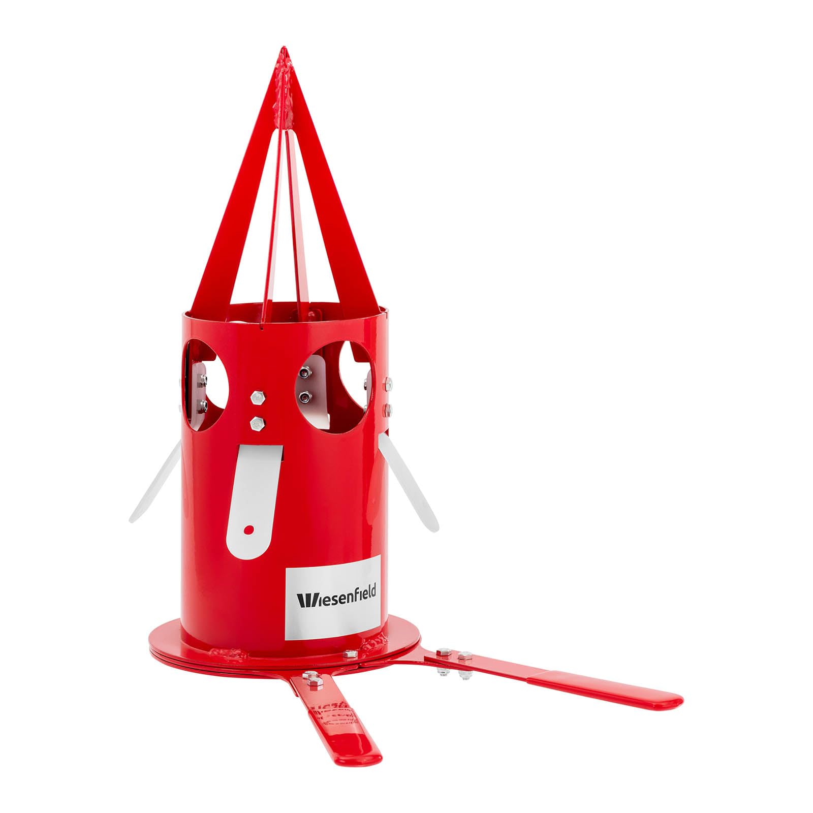 WIE-BBD-1000 Big-Bag Auslauf 47 x 47 x 33 cm Auslaufschieber Eisen (pulverbeschichtet) verstärkter Keil regelbarer Verschluss mit Hebeln