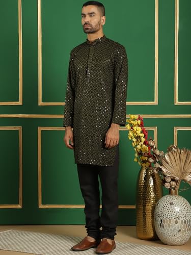 Image of Jompers Men's Cotton Embroidered Regular Kurta Sets