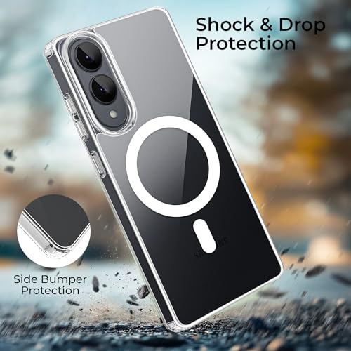 Image of A rtistque Clear Back Cover Case for Samsung Galaxy S25 Edge Compatible with Mag-Safe| Acrylic | Transparent Case for Samsung S25 Edge | Shockproof TPU | Stylish Protective Design - Transparent