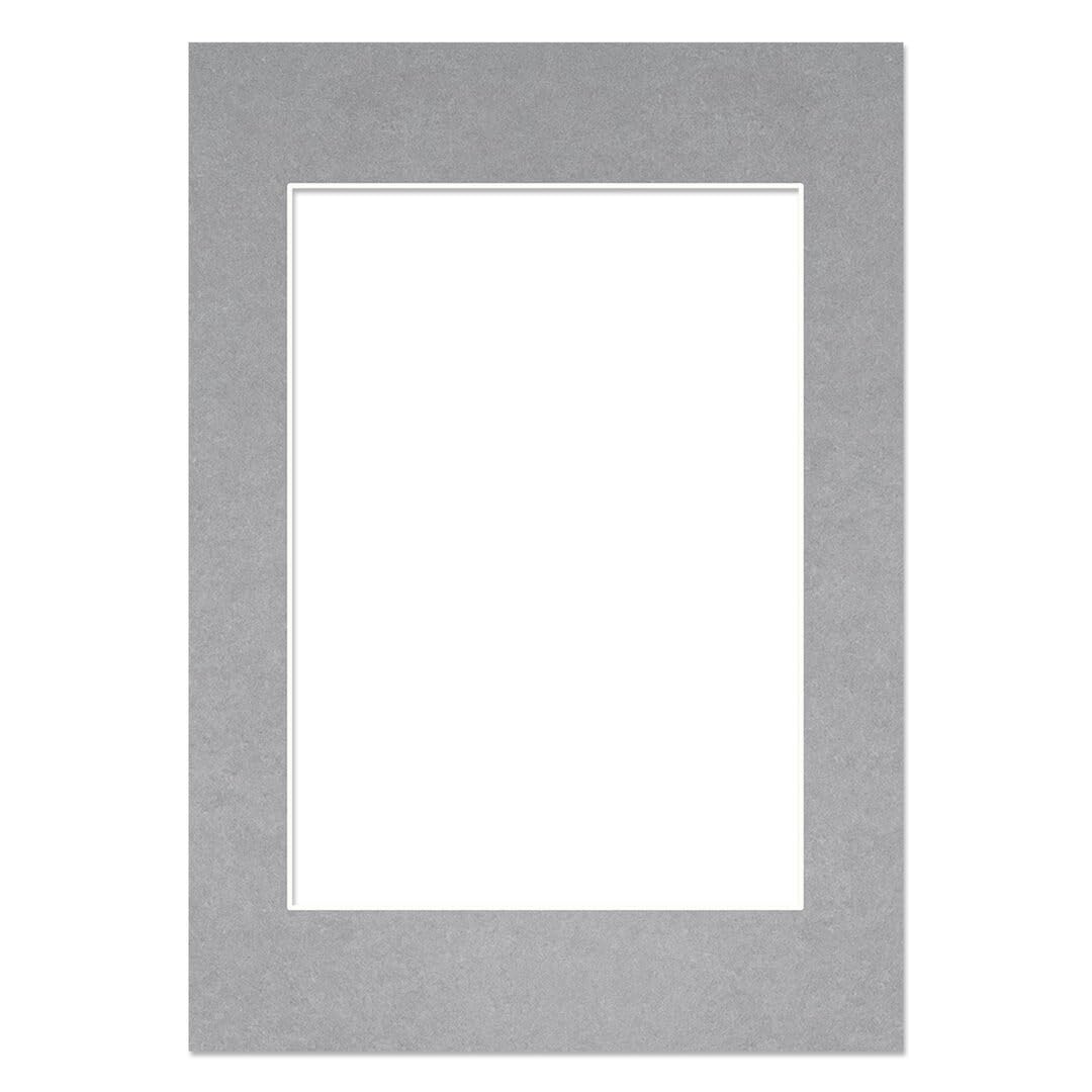 Alison Kingsgate A2 Silver Picture Mounts for A3 Aperture – Precision Cut Cardboard Photo Mounts –Ideal for Frames, Posters, Prints, Artwork & Certificates — image 1