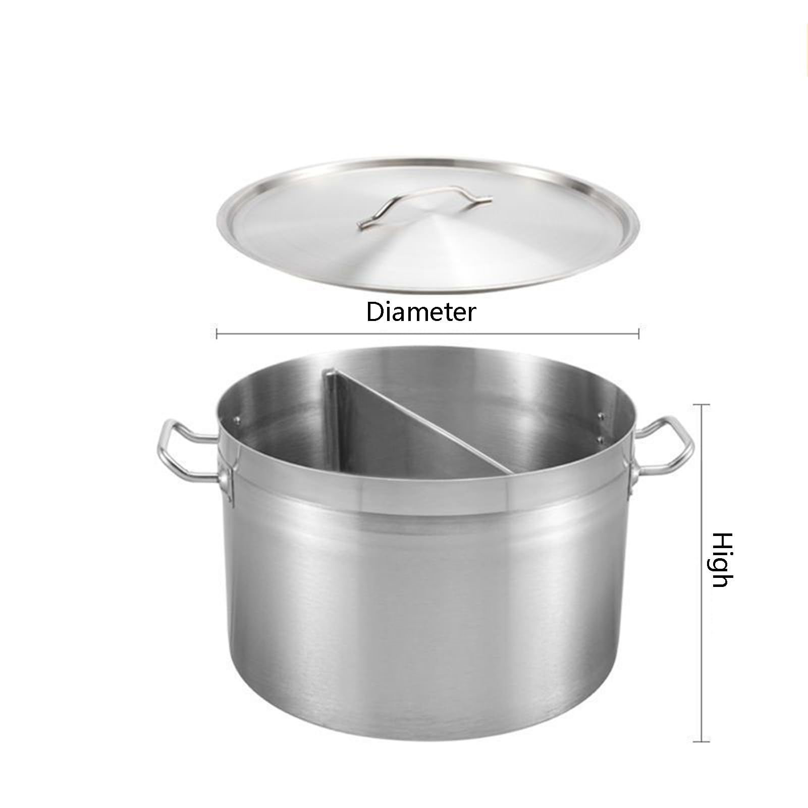Olla Sopera Profesional 20L Acero Inoxidable 304 - Con Tapa Y Cuchara (plateado)
