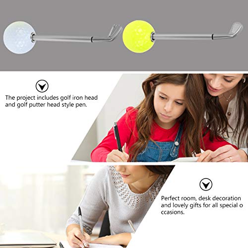 ABOOFAN Caneta de clube de golfe 2PCS Caneta esferográfica criativa Caneta esferográfica de golfe pa