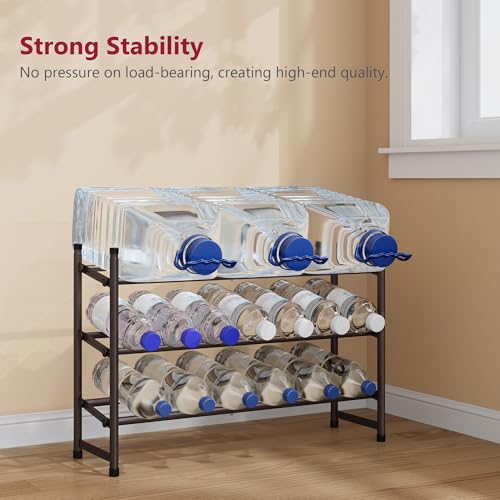 Image of Tajsoon 3 Tier Expandable Shoe Rack for Closet, 28 inch-41 inchAdjustable & Stackable Shoe Shelf Storage, Metal Shoe Rack Organizer for Front Door Entrance, Closet, Garage, Entryway, Bronze