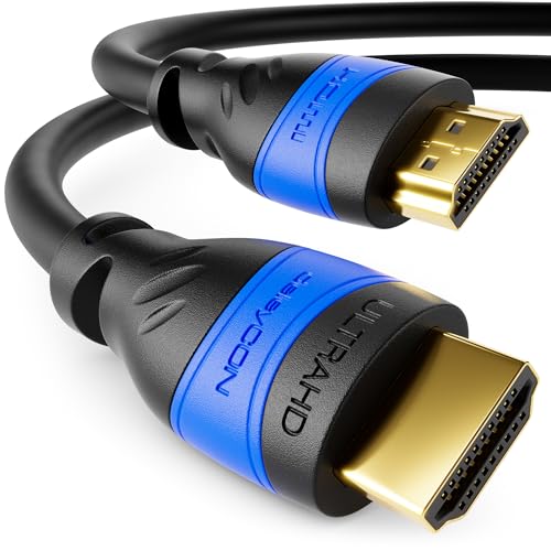 deleyCON 8m HDMI Kabel 2.0a/b - High Speed mit Ethernet - UHD 2160p 4K@60Hz 4:2:0 HDCP 2.2 ARC CEC Ethernet 18Gbps 3D Full HD 1080p Dolby - Schwarz