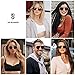 SOJOS Retro Oversized Square Polarized Sunglasses for Women Men Vintage Shades UV400 Classic Large Metal Sun Glasses SJ1161 with Gold/Grey Lens