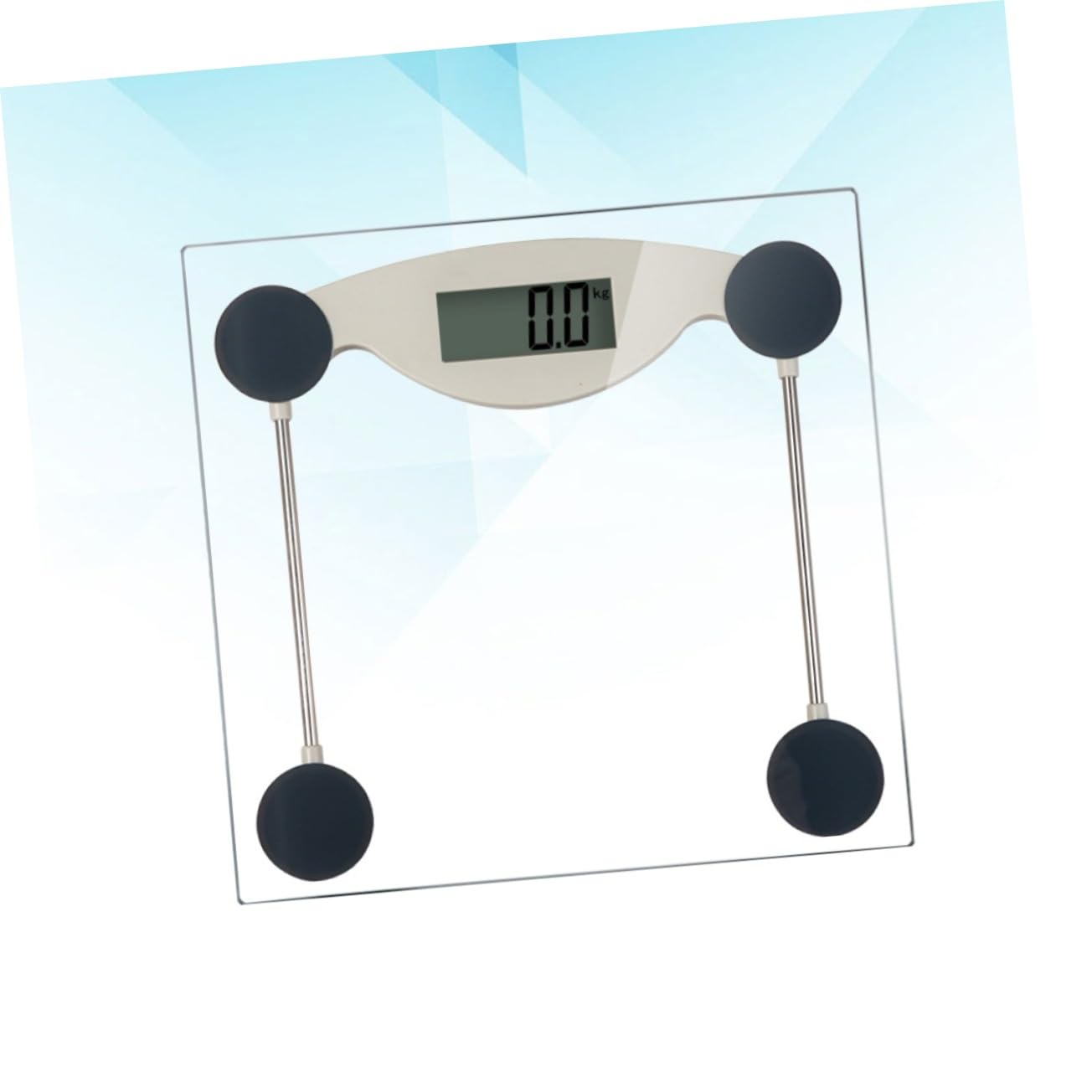 WOFASHPURET 1PC Transparent Square LCD Digital Bathroom Scale Accurate Weighing Scale for Home Use High Strength Toughened Design Immediate Readings with Easy to Read LCD Display Durable and