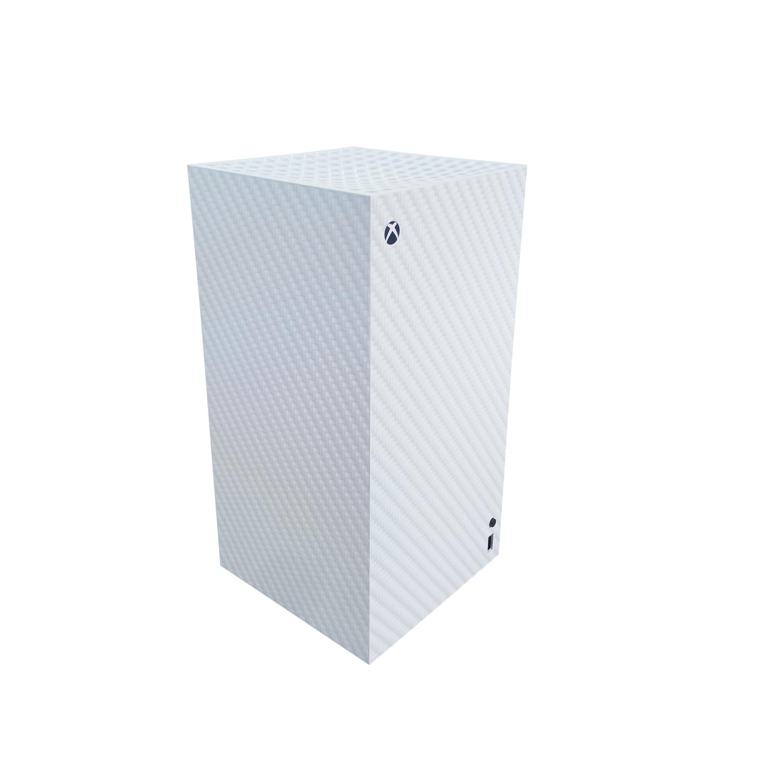 Carbon Fiber Gaming Skin Compatible with Microsoft Xbox Series X Digital Edition - Solid White - Premium 3M Vinyl Protective Wrap Decal Cover - Easy