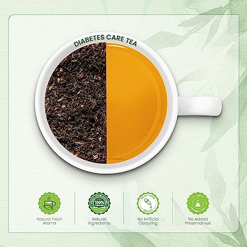 Image of Dabri Anti Diabetic Green Tea 100gm Pouch | Natural Organic Loose Leaf | Rich in Antioxidants | Helps Regulate Blood Sugar & Boost Immunity | Herbal Green Tea with Natural Taste | Wellness Blend