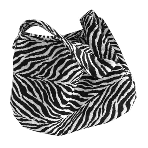 Hohopeti Bolso Bandolera de Poliéster Grande con Gran Capacidad Resistente y Duradero para Mujer para Compras y Uso Diario Color Negro sin Adornos