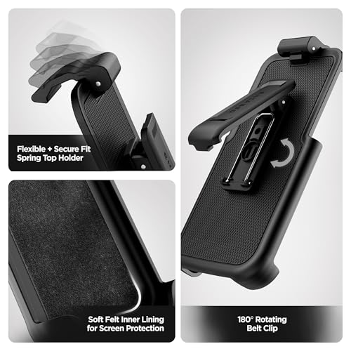 Encased Waterproof Case for iPhone 17 Pro with Belt Clip - IP-68 Full-Body Protection with Camera Control Button and Port Covers [Military Grade] (Compatible with MagSafe) by ENCASED - Image 6