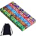 AUSTOR 50 Pieces 6 Sided Dice Set 5 x 10 Pearl Colors Square Corner Dice with Free Velvet Pouch
