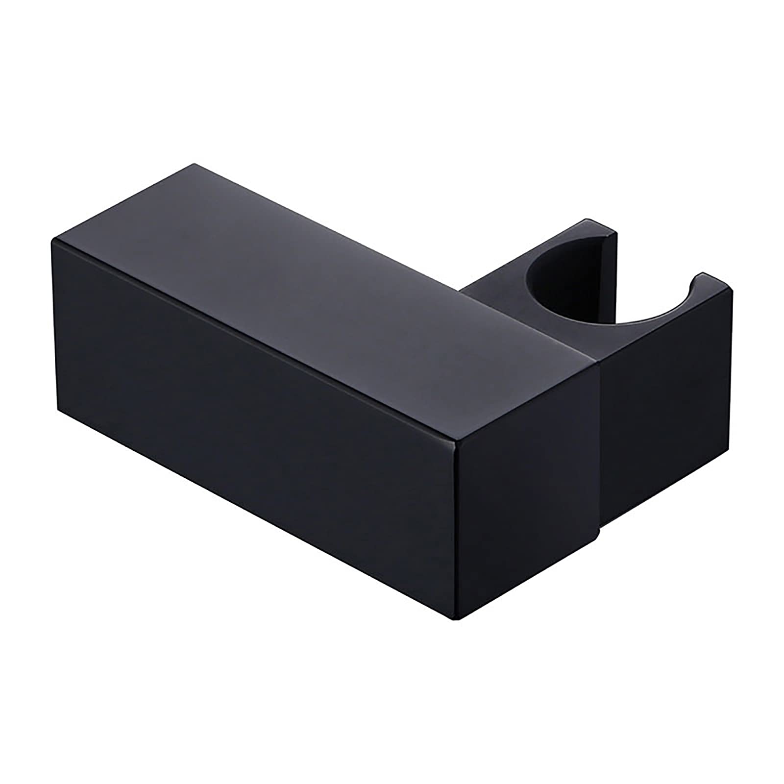 Support de douche en laiton noir mat au design carré chic
