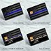 APVDSH Credit Card Skin, Cute Debit Card Skin Sticker, 4Pcs Stylish Slim Anti-Wrinkling Removable Credit Card Sticker for Transportation, Key Blue Line USA Flag