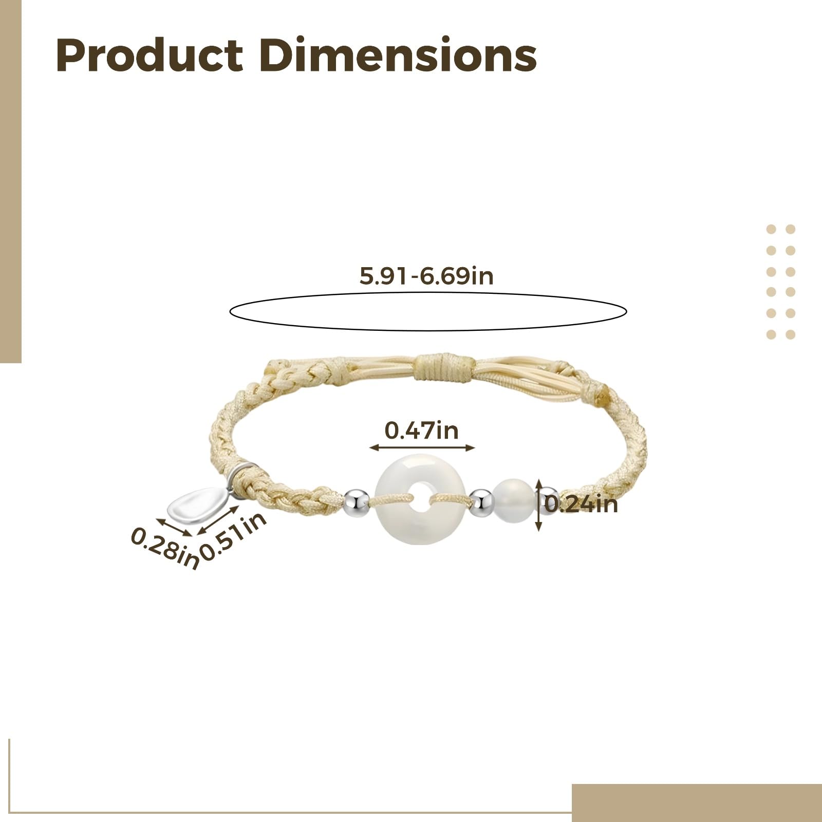 2 Stk. Sterling Silber Armband Set, Partnerarmbänder, verstellbares Band, Sicherheitsverschluss, geflochtenes Seil in Beige und Schwarz, Geschenk zum Jahrestag, Valentinstag für die Freundin