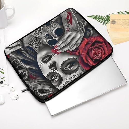 Funda para portátil Mujer y Calavera 13/15 pulgadas resistente miniatura 4