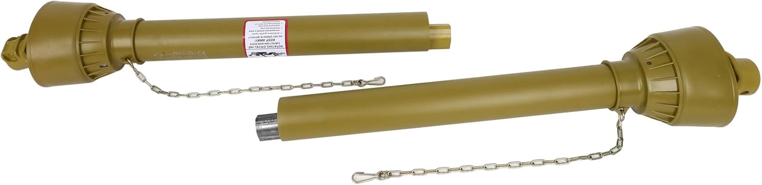 Yellow PTO Shaft, ACZCR 1-3/8" PTO Drive Shaft 6 Splines End Round End PTO Driveline Shaft, 42"-68" PTO Shaft, Series 5 PTO Shaft without Slip Clutch for Bush Hog/Finish Mower
