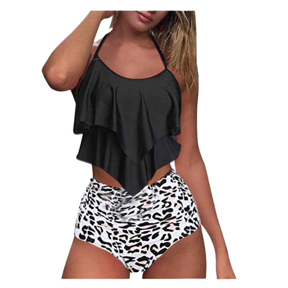 Traje De Baño Bikinis Conjunto De Bikini Estampado Floral Para Mujer Traje De Baño De Dos Piezas Sujetador Con Cinturón Acolchado Con Volantes Traje De Baño Destacado De Brasil Ropa De Playa