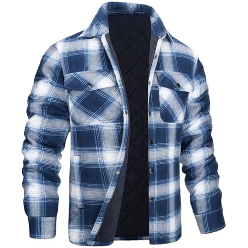 Veste chemise à carreaux en flanelle chaude F4 pour homme taille M