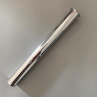 Heavy Duty Flanged Sink Tailpiece 1-1/4" OD x 12", Extension Tube for Trap, Drain Connections, Chrome
