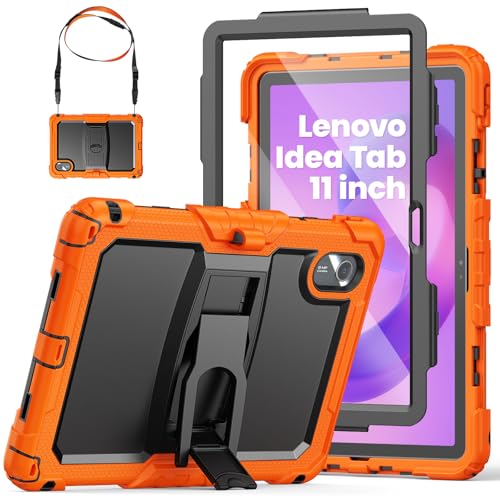 Coque Lenovo Tab M11 et 11" 2025 SEYMAC antichoc orange avec support