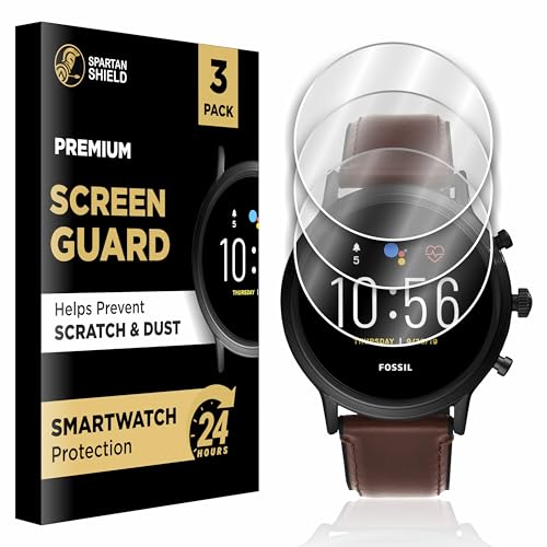 Image of {3 Pack Screen Guard For FOSSIL GEN 5 CARLYLE JULIANNA Smart Watch (1.28 inch) | Anti Scratch | HD Clear | Touch Sensitive | Gen5 9H Screen Protector [Not Tempered Glass]