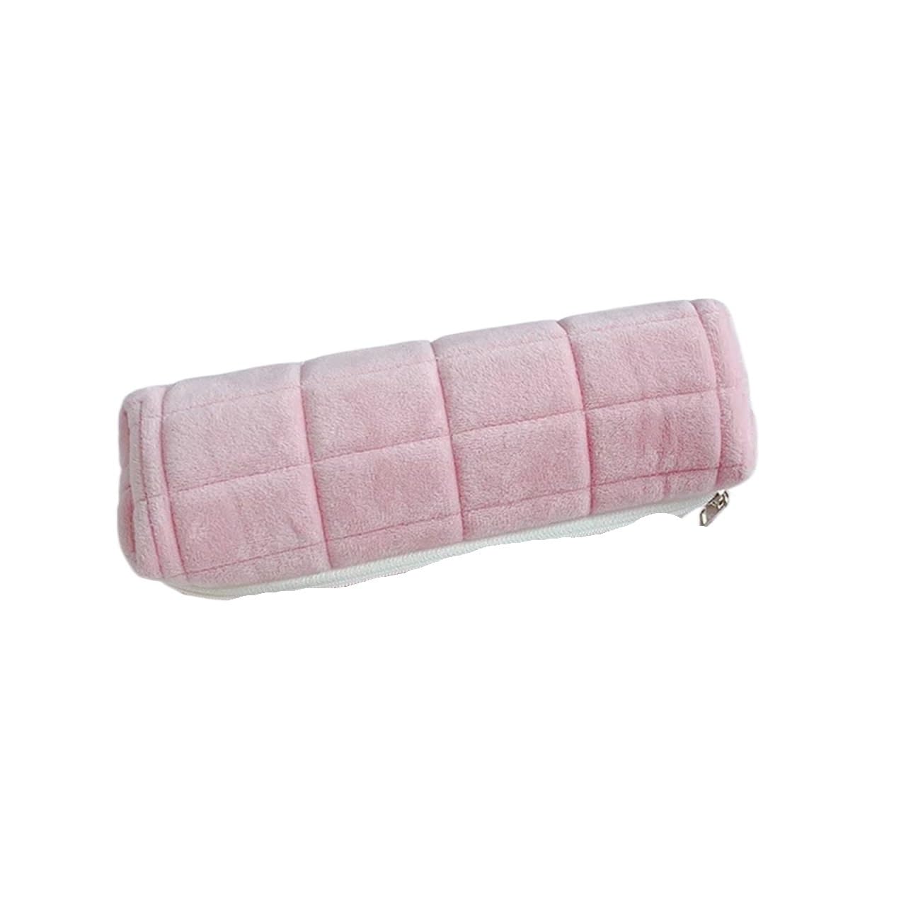 Astuccio per matite di Grande capacità, 2 astucci for matite, cancelleria, astucci in Peluche, Trousse scolaire estuche for Le scuole(Roze)