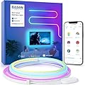 BASON LIGHTING RGB+IC Neon Rope Lights, 9.8ft LED Strip Lights, Works with Alexa, Google Assistant, Neon Lights for Gaming Room Living Bedroom Wall Decor, Music Sync, DIY Design(Not Support 5G WiFi)