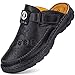 GURGER Sandalen Herren Leder Pantoletten Sommer Clogs Männer Wasserfest Geschlossen Größe 43 Schwarz Baby,Schwarz günstig Kaufen-GURGER Sandalen Herren Leder Pantoletten Sommer Clogs Männer Wasserfest Geschlossen Größe 43 Schwarz