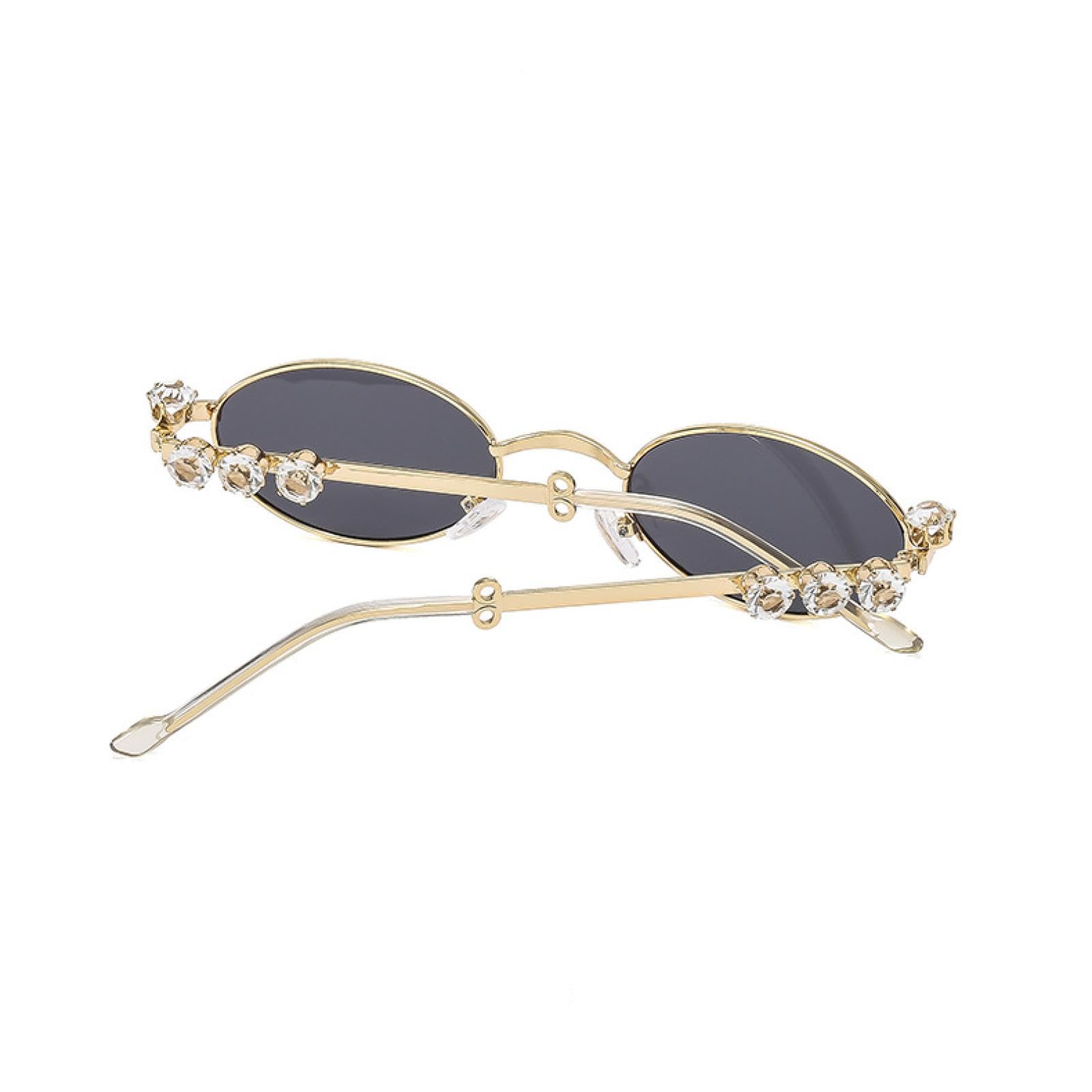 Gafas de sol ovaladas de metal para mujeres y hombres, a la moda, de lujo, para viajes, fotografía callejera, Uv400