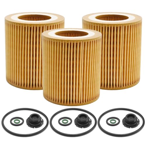 LIDSCURA 3PCS 11427640862 Oil Filter Element, Replacement for BMW F20 F21 F30 F31 228i 328i 320i 428i 528i X1 X4 Z6, Replaces HU816Z 11427953125 11428683204 11427566327