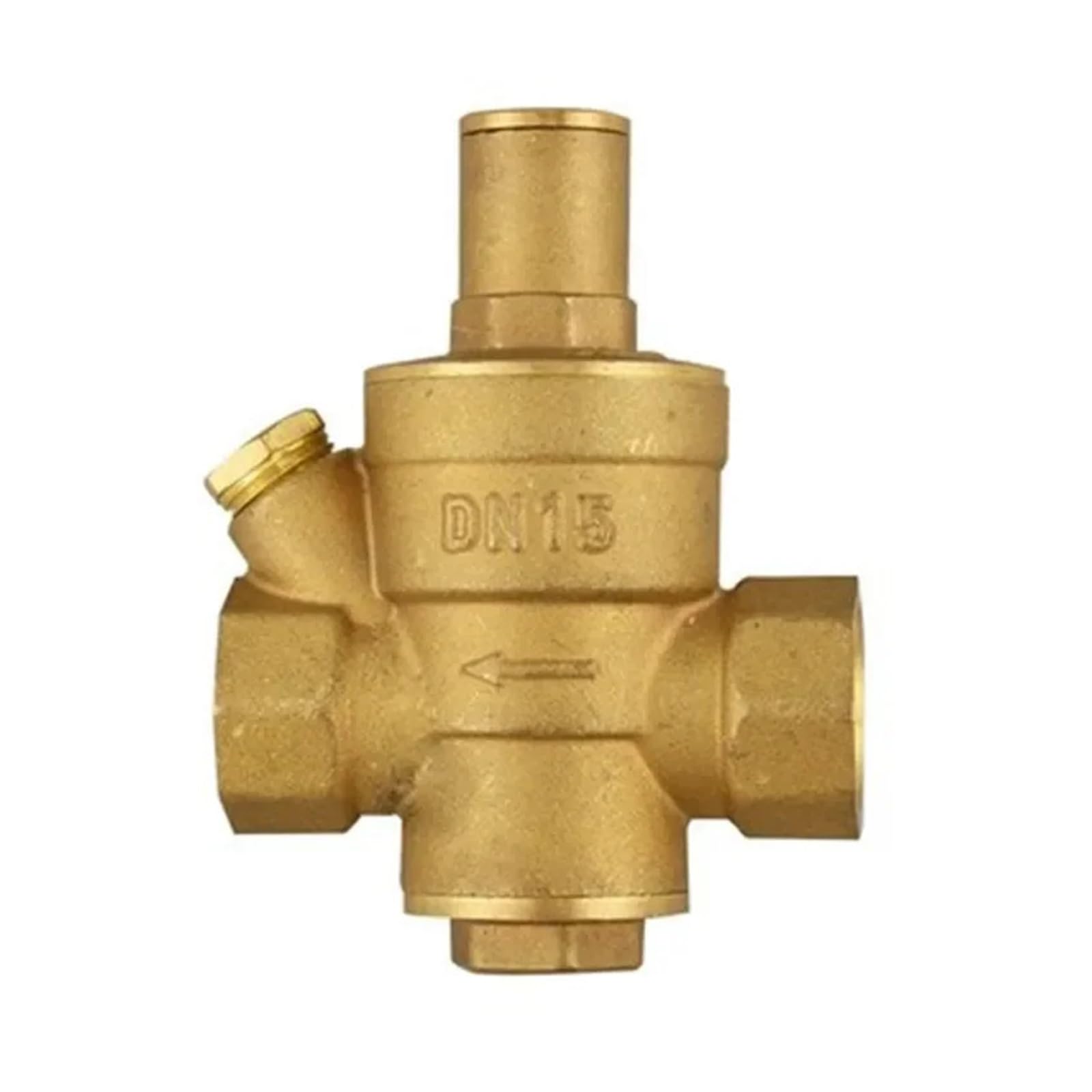 Ozliyy Dn20 With Gauge 1Pcs Dn15 /20/25 Brass Water Pressure Reducing Maintaining Valves Regulator Adjustable Relief With Gauge(Dn20 With Gauge)
