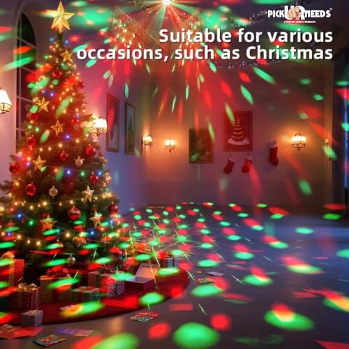 Image of Pick Ur Needs Party Lights DJ Disco Light with Remote - Sound Activated LED Strobe Laser Light Projector for Home, Club, Birthday, Wedding, Christmas, Stage - RGB Color Effects & Patterns