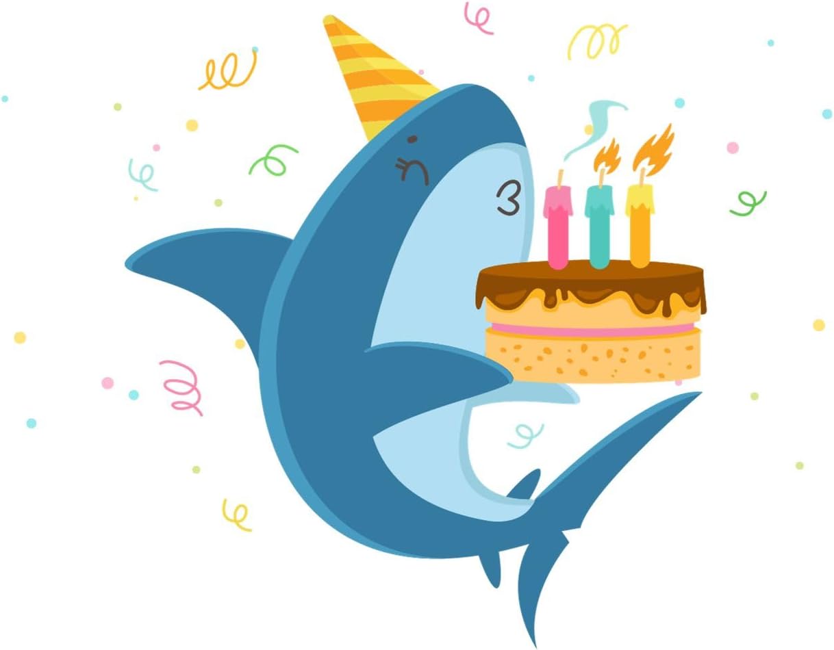 Shark Birthday Decorations For Kids, Ocean Theme Party Include Shark Family & Two Foil Balloons For Baby Shower 1st 2nd 3rd Birthday Party