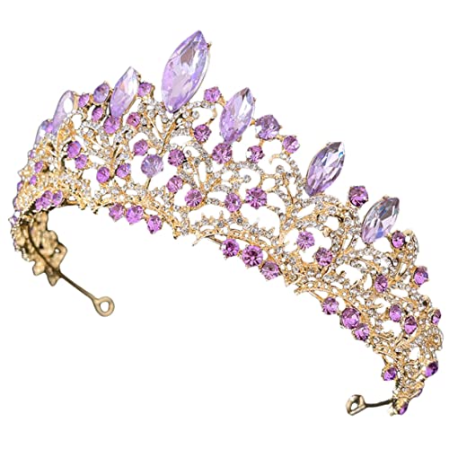 BELLIFFY 王冠の髪飾り ヴィンテージウェディングクラウン 繊細な頭飾り 女の子の頭飾り 女の子のカチューシャ 結婚式のかぶと 結婚式の装飾 レディースジュエリー 亜鉛合金、ラインストーン
