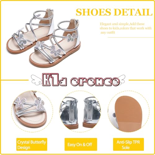 Image of Kiderence Toddler Flower Girl Sandals Open Toe Dress Shoes Wedding Party | Non Slip Lightweight Sandals for Beach,Water Play and Daily Wear