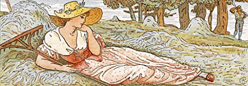 Toile Phillis sur le New Made Hay Walter Crane 60x90cm pour la décoration du salon