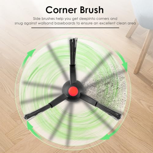 Image of (8 Pack) E28 E25 Omni Replacement Parts Compatible with Eufy E28 Omni / E25 Omni Robotic Vacuum Cleaner, 2 Roller Brushes, 2 Brush Rollers, 2 Side Brushes, 2 Dust Bags, Accessories Kit