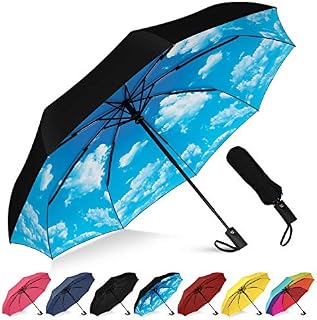 Rain-Mate Compact Travel Umbrella - Windproof, Reinforced Canopy, Ergonomic Handle, Auto Open/Close