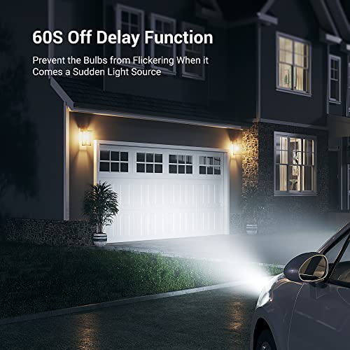 Dewenwils Light Sensor Socket, Dusk To Dawn Sensor Socket, Light Bulb Socket For Light Fixtures, Compatible With Incandescent/Cfl/Led/Halogen Bulbs, Black, 2 Pack #TOP5