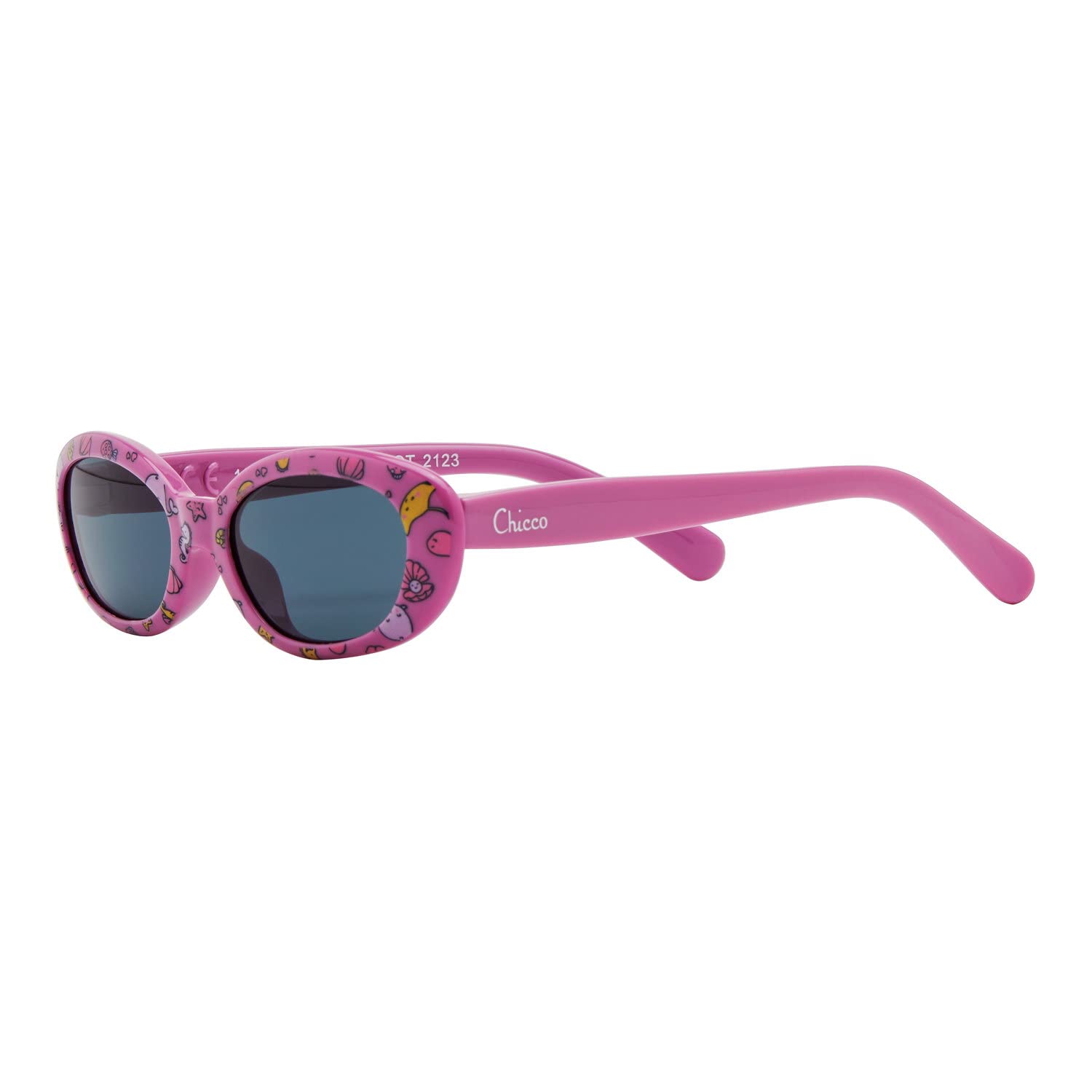 Chicco Gafas de Sol para niña 0 m+, Lentes Resistentes y antiarañazos, protegen contra Rayos UVA y UVB, Marco Flexible, Multicolor, Funda portagafas incluida, 36 Meses, Normale Unisex niños