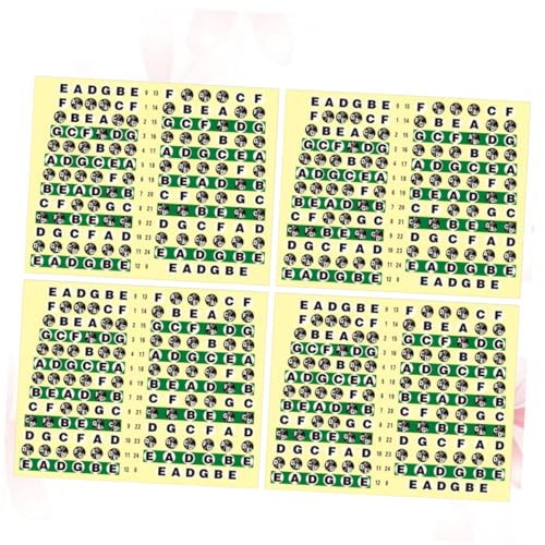 Abaodam 10個ギターフレットボードステッカー 透明 フレットボードラベル 音符マップ対応 アコースティックギター エレキギター用