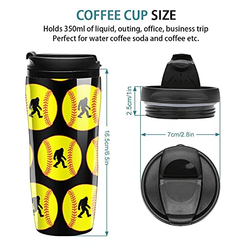 Taza de café de plástico con tapa con aislamiento de doble pared con diseño de Sasquatch Bigfoot - Imagen 3