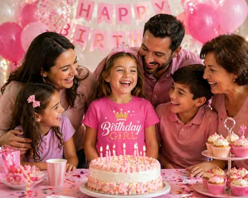 Image of Tstars Birthday Girl Crown Shirt - Cute Tee Gift for Youth Girls, Fun Outfit for Party or Big Day