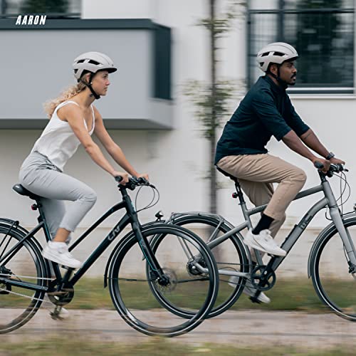 AARON Tube Sattelstange mit 27,2 mm Durchmesser, Aluminium Sattelrohr mit 350 mm Länge, Sattelstütze für Cityrad, Trekkingrad und Tourenrad mit Skala in schwarz