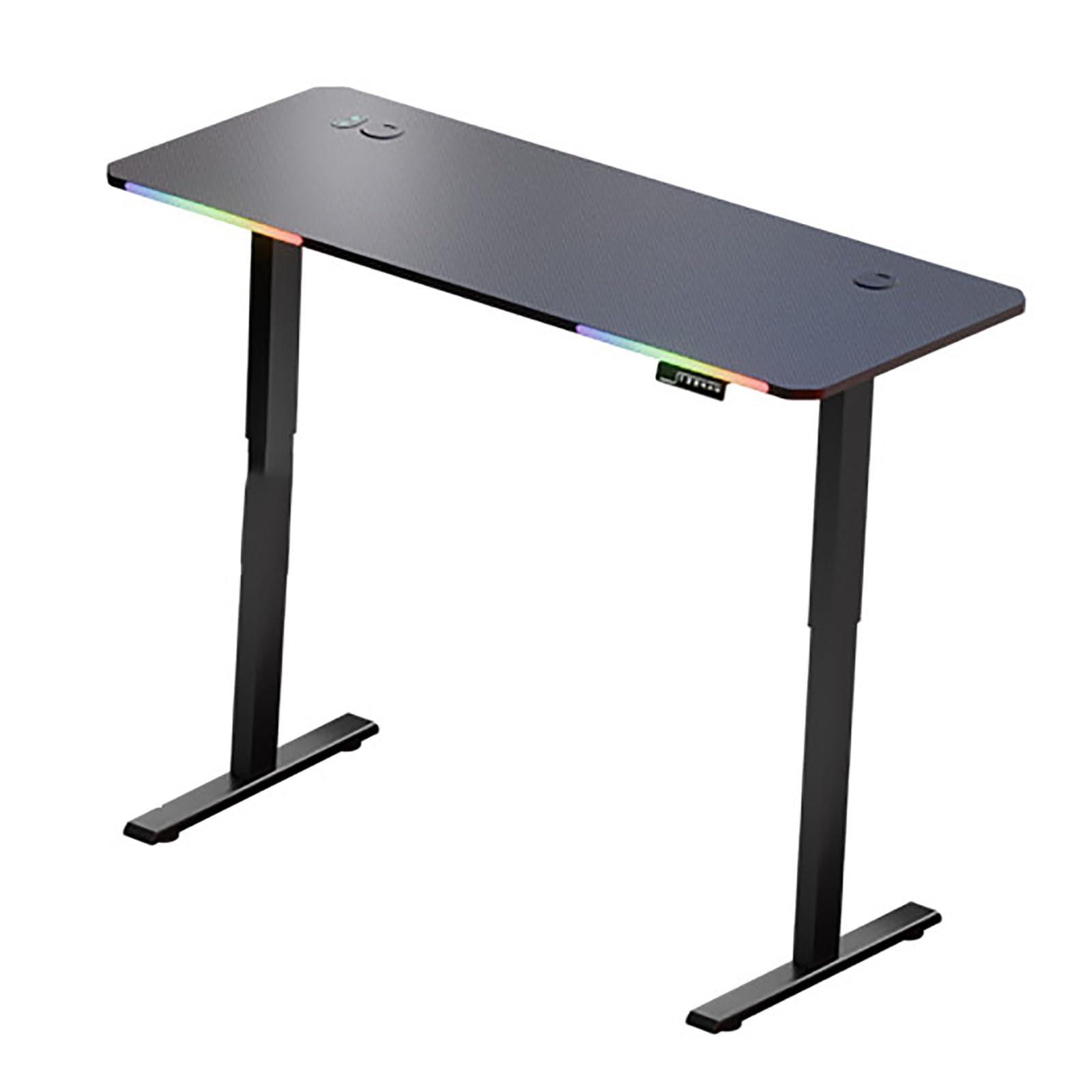 MYUYEE Dual Motor Electric Standing Desk With Rgb Lights, 47.2In Sit-Stand Gaming & Office Table, Ergonomic Height Adjustable Workstation For Home & Office Use (47.2In)